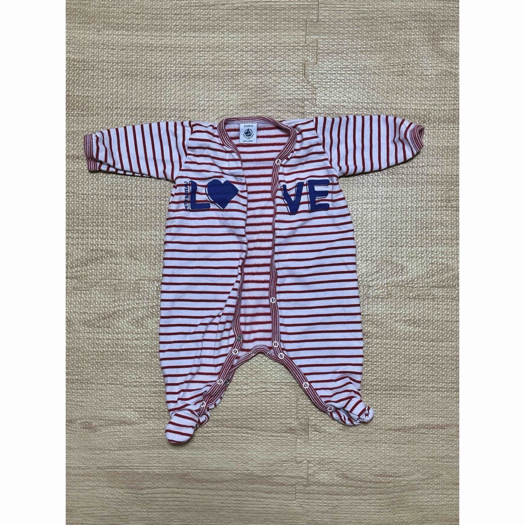 PETIT BATEAU(プチバトー)のプチバトー　ロンパース　足つき キッズ/ベビー/マタニティのベビー服(~85cm)(ロンパース)の商品写真