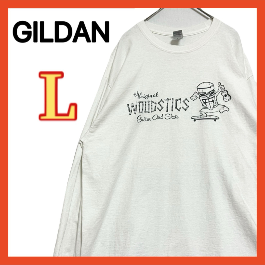 GILDAN(ギルタン)のGILDAN woodstics 長袖Tシャツ Lサイズ レア 入手困難品 メンズのトップス(Tシャツ/カットソー(七分/長袖))の商品写真