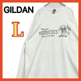 ギルタン(GILDAN)のGILDAN woodstics 長袖Tシャツ Lサイズ レア 入手困難品(Tシャツ/カットソー(七分/長袖))