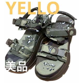 イエローブーツ(Yellow boots)の完売品【YELLO】厚底サンダル　XLサイズ　カモフラージュ　迷彩(サンダル)