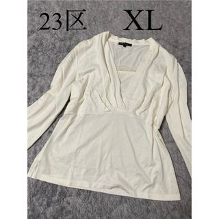 ニジュウサンク(23区)の23区　七分袖　トップス　オンワード樫山　44 XL相当　春服　春夏　夏服(Tシャツ(長袖/七分))