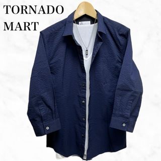 ゼロバイトルネードマート(Zero by TORNADO MART)のTORNADO MART ZERO 七分袖シャツ　ネイビー　紺色　日本製(シャツ)