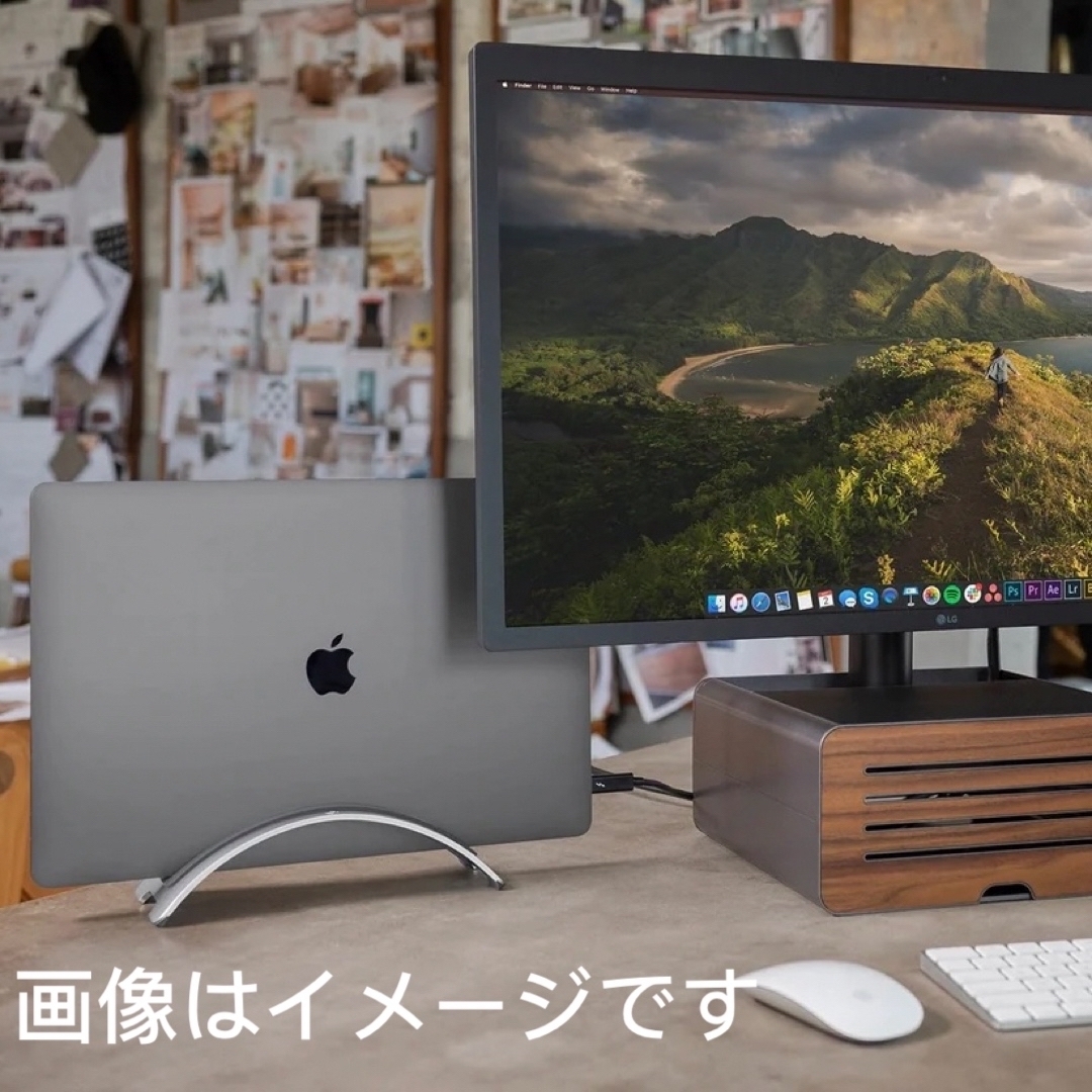 ノートパソコンスタンド MacBook対応 BookArc スペースグレイ スマホ/家電/カメラのPC/タブレット(その他)の商品写真