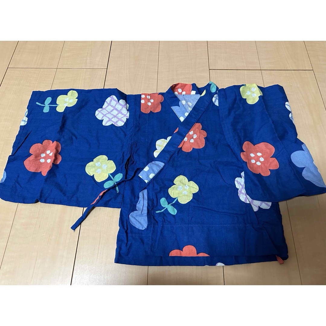 専用　女の子　浴衣　青 キッズ/ベビー/マタニティのキッズ服女の子用(90cm~)(甚平/浴衣)の商品写真