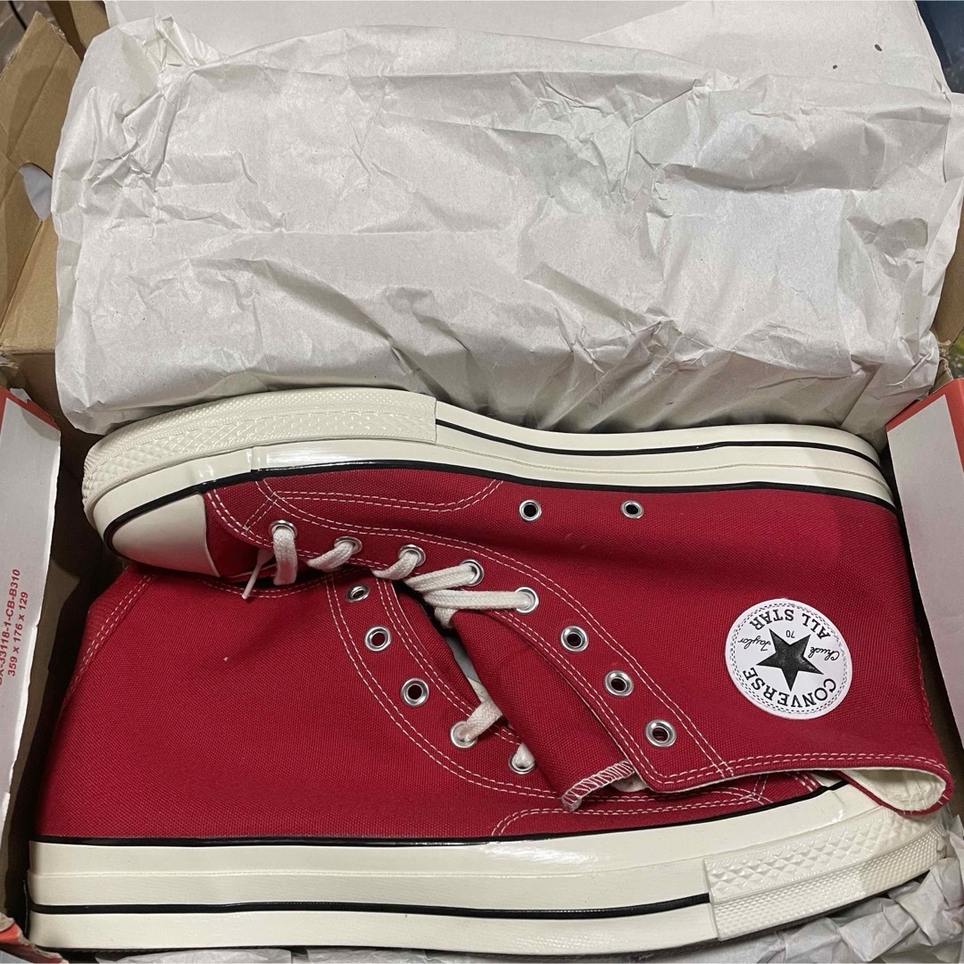 CONVERSE(コンバース)の32cm Converse Chuck 70 Hi  Red Canvas メンズの靴/シューズ(スニーカー)の商品写真