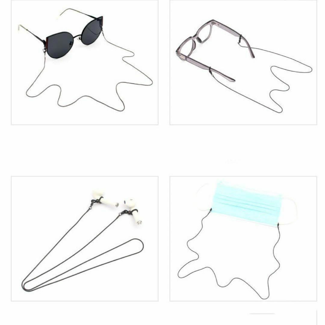メガネ チェーン ピンクゴールド　シンプル ストラップ　マスク アクセサリー レディースのファッション小物(サングラス/メガネ)の商品写真