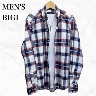 メンズビギ(MEN'S BIGI)のMEN'S BIGI チェックシャツ　長袖シャツ　ボタンダウンシャツ(シャツ)