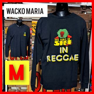 ワコマリア(WACKO MARIA)のワコマリア　ライオンプリント　長袖Tシャツ　ブラック　Ｍ　オーバーサイズ(Tシャツ/カットソー(七分/長袖))