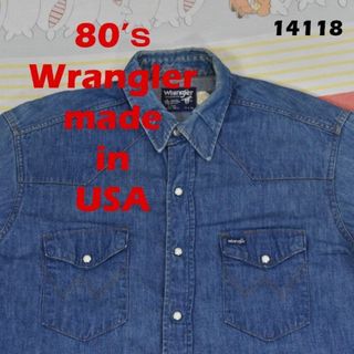 ラングラー(Wrangler)のラングラー 80s デニムシャツ 14118ｃ USA製 ビンテージ 00 90(シャツ)