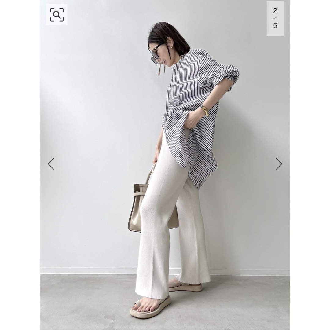 L'Appartement DEUXIEME CLASSE(アパルトモンドゥーズィエムクラス)のL'Appartement  Rib Knit Pants レディースのパンツ(カジュアルパンツ)の商品写真