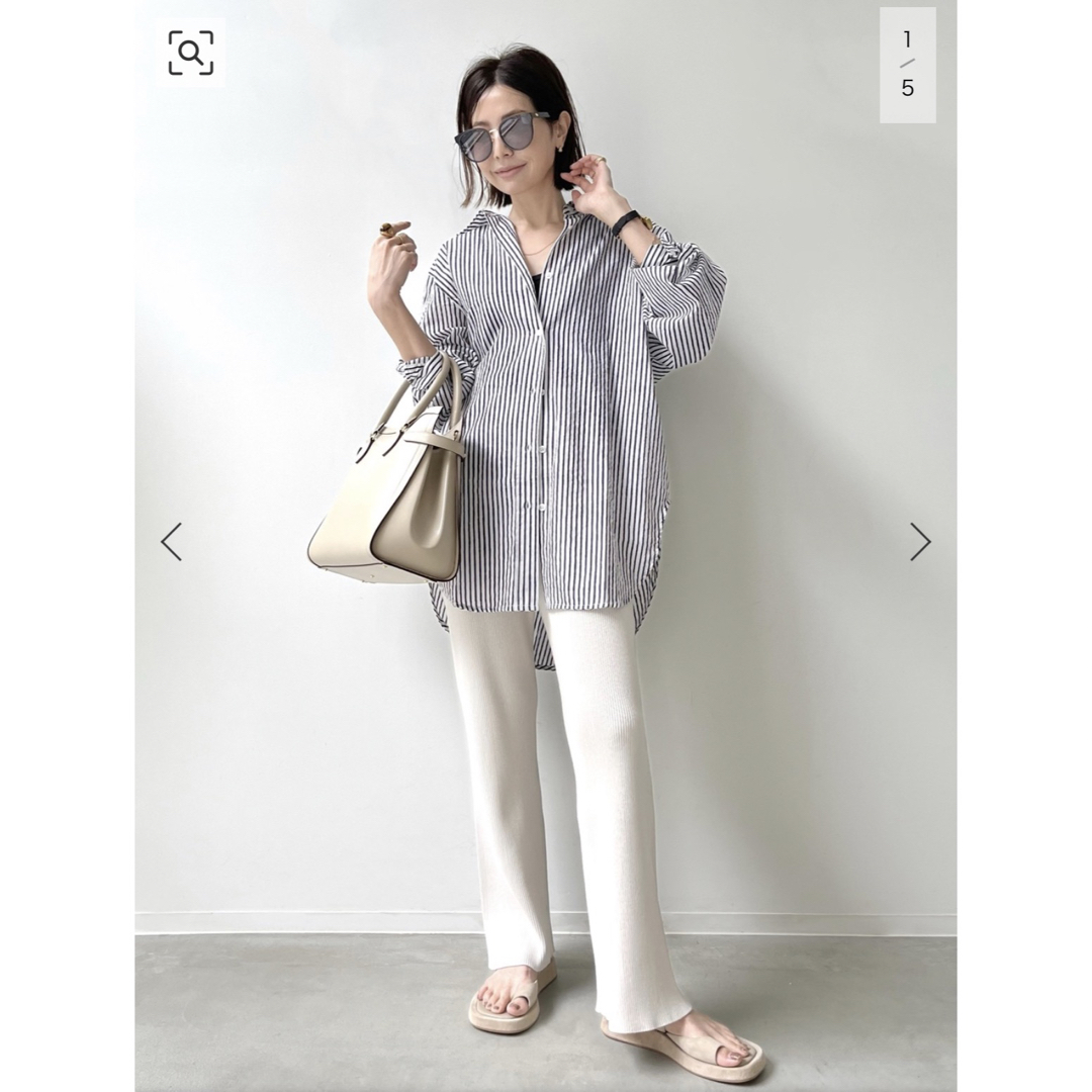 L'Appartement DEUXIEME CLASSE(アパルトモンドゥーズィエムクラス)のL'Appartement  Rib Knit Pants レディースのパンツ(カジュアルパンツ)の商品写真