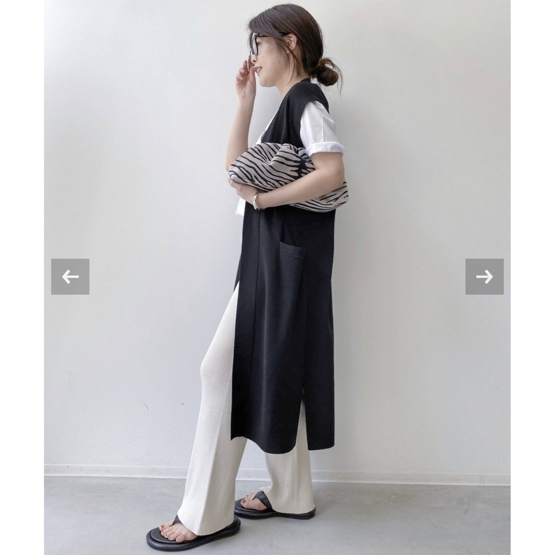 L'Appartement DEUXIEME CLASSE(アパルトモンドゥーズィエムクラス)のL'Appartement  Rib Knit Pants レディースのパンツ(カジュアルパンツ)の商品写真