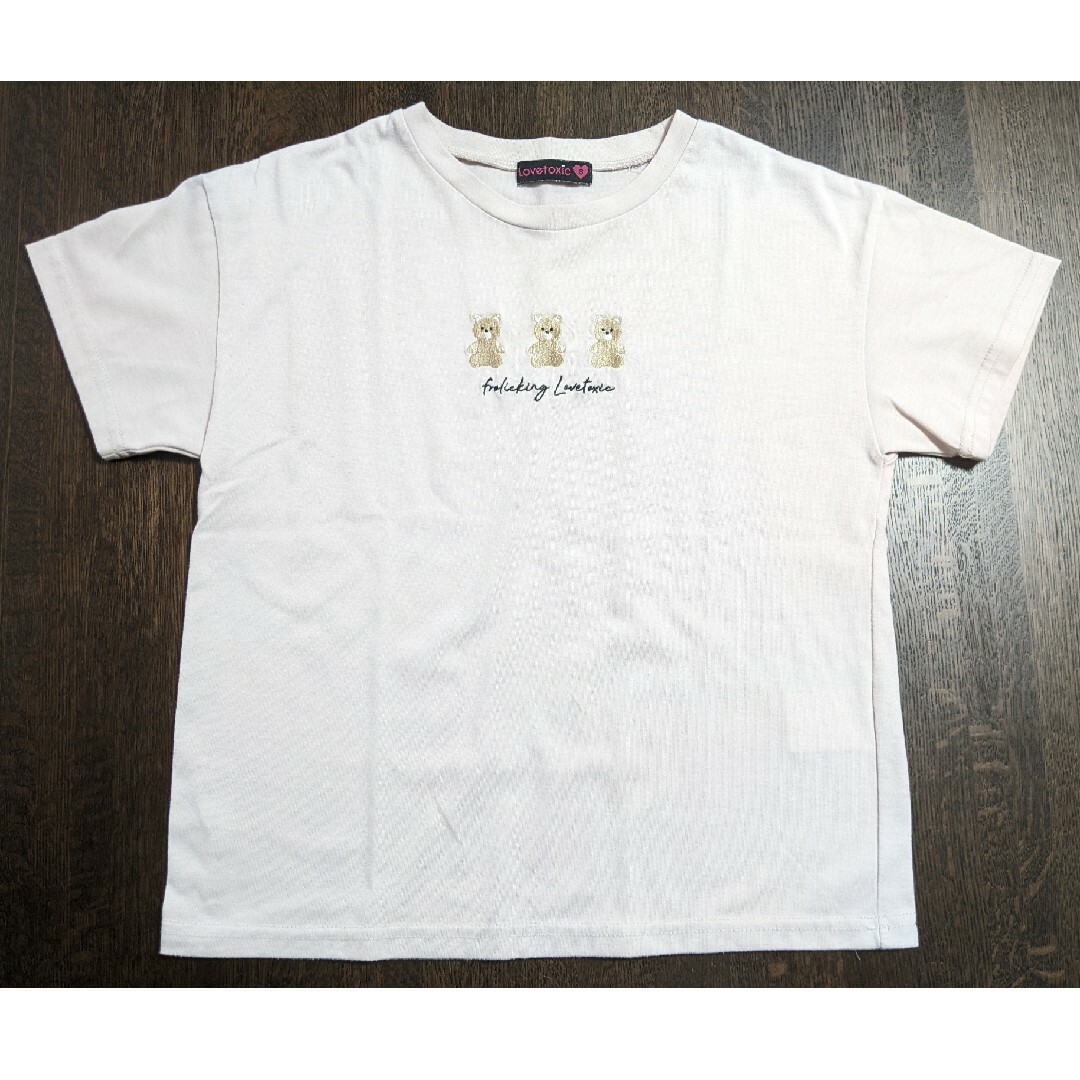 lovetoxic(ラブトキシック)のsa125/ Lovetoxic クマ 刺繍 半袖 Tシャツ S 140 キッズ/ベビー/マタニティのキッズ服女の子用(90cm~)(Tシャツ/カットソー)の商品写真