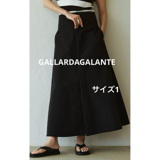 ガリャルダガランテ(GALLARDA GALANTE)の新品タグ付☆ GALLARDAGALANTE ワイドベルトフレアスカート　黒　1(ロングスカート)