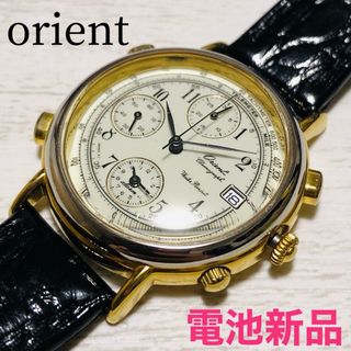 ORIENT - ☆ 超希少❗️ オリエント クロノグラフ ベルト・電池新品交換済✨日本製 ☆