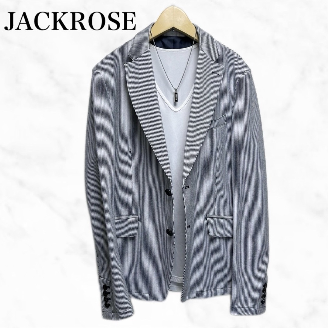 JACKROSE(ジャックローズ)のJACKROSE テーラードジャケット　ストライプ柄ジャケット　ヒッコリー メンズのジャケット/アウター(テーラードジャケット)の商品写真