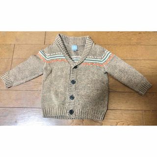 ベビーギャップ(babyGAP)の美品☆baby gap ニットカーディガン　80 ベビー秋冬服　男の子　女の子(カーディガン/ボレロ)