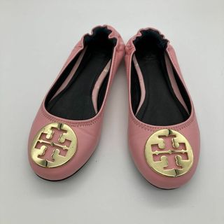 トリーバーチ(Tory Burch)のトリーバーチ　バレエシューズ　フラットパンプス　ピンク　レザー　羊革　23cm(バレエシューズ)