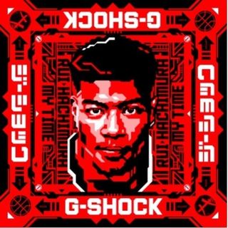 ジーショック(G-SHOCK)のG-SHOCK 40周年 バンダナ 八村塁 ノベルティ 非売品 グッズ 未使用(腕時計(デジタル))