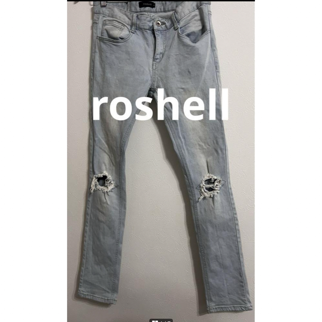 Roshell(ロシェル)のroshell ダメージパンツ デニム メンズのパンツ(デニム/ジーンズ)の商品写真