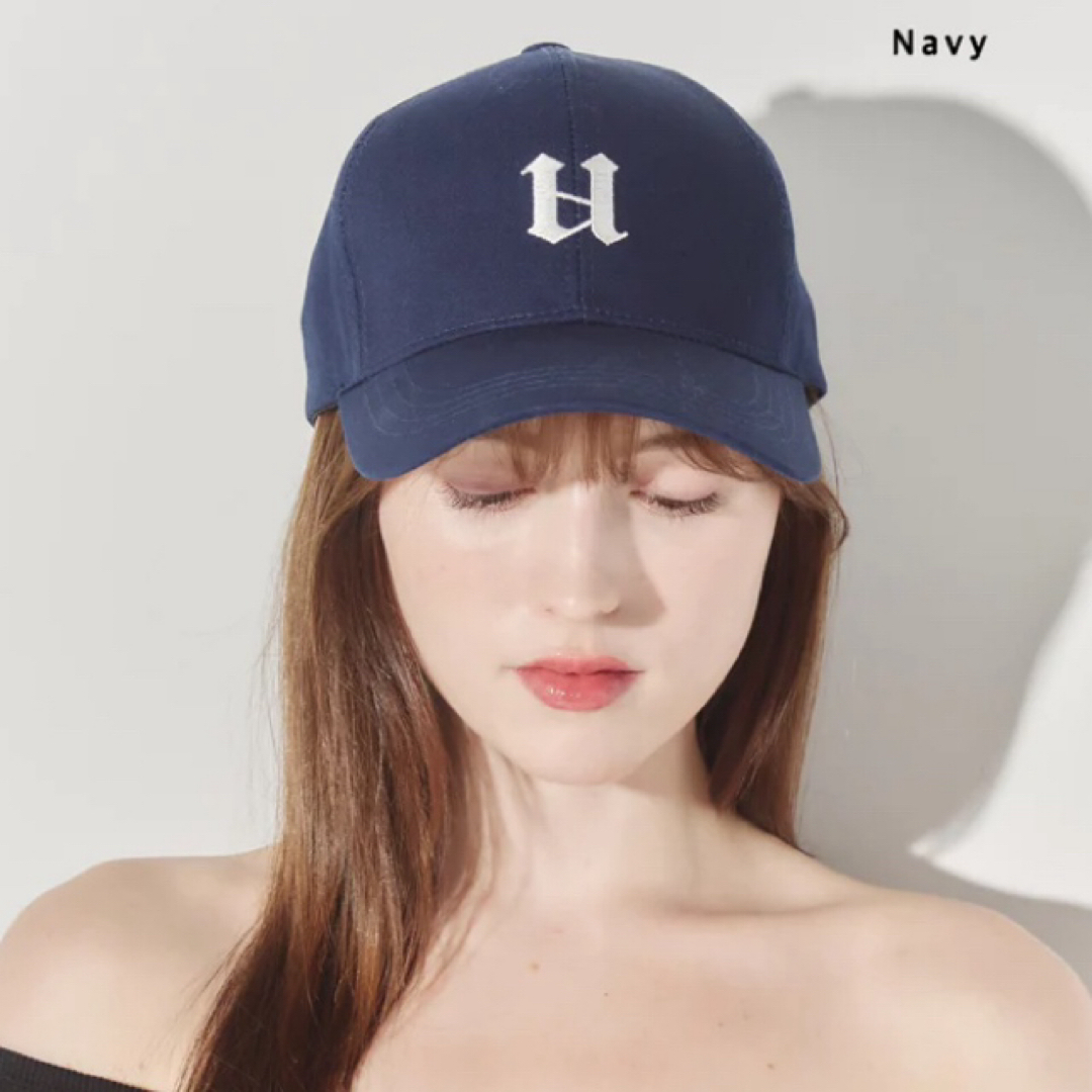 unsually ロゴ刺繍入りキャップ 小顔キャップ ネイビー 豊富な品 - 帽子 unsually ロゴ刺繍入りキャップ 小顔キャップ ネイビー 豊富な品 - 帽子