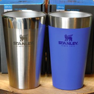 スタンレー(Stanley)のスタンレー★スタッキング真空パイント2個セット★シルバー＆アイリスブルー 正規品(食器)