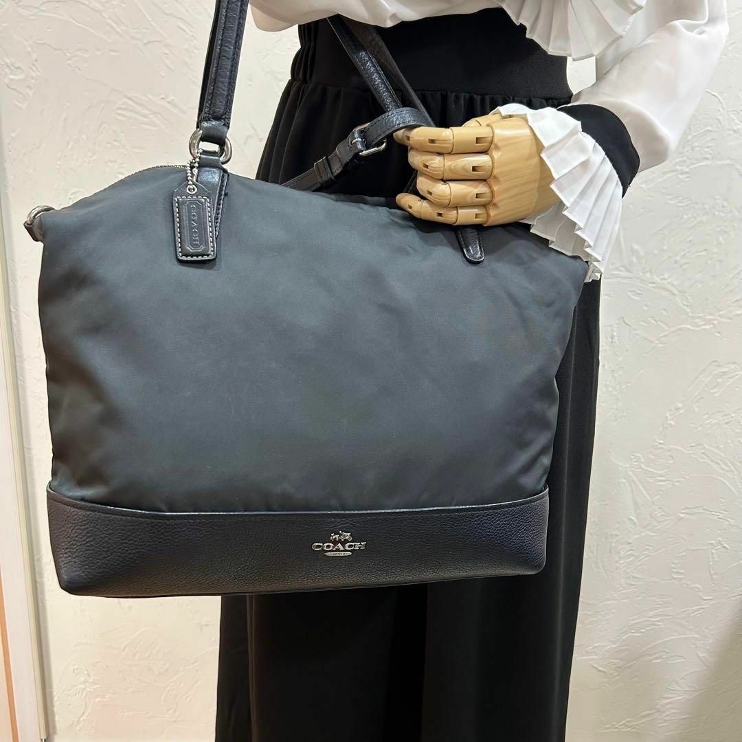 COACH - コーチ ナイロン レザー 2way ショルダーバッグ ハ トート A４