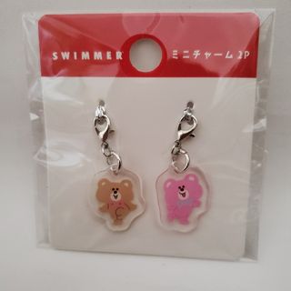 スイマー(SWIMMER)の【新商品】SWIMMER ミニチャーム (2P) リボンくま　スイマーキャンドゥ(キャラクターグッズ)