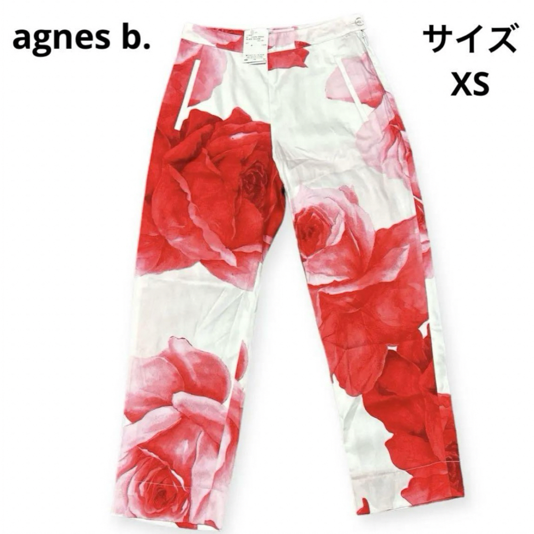 agnes b.(アニエスベー)の新品・未使用　アニエス・ベー　agnes b. コットン パンツ　花柄　柄　薔薇 レディースのパンツ(その他)の商品写真