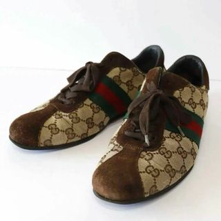 グッチ(Gucci)のグッチ GGキャンバス スエード シェリーライン ローカット スニーカー(スニーカー)