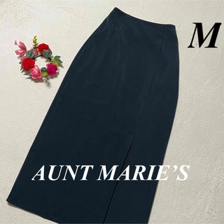 アントマリーズ(Aunt Marie's)のアントマリーズ AUNT MARIE’S ♡ロングスカート　スリット　紺系　M(ロングスカート)