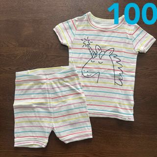 babyGAP - gap 半袖　ユニコーン　パジャマ　ボーダー　100