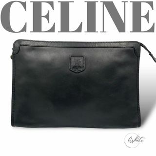 セリーヌ(celine)の【美品】セリーヌ クラッチバッグ セカンド ポーチ 黒 ブラック トリオンフ(セカンドバッグ/クラッチバッグ)