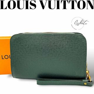 ルイヴィトン(LOUIS VUITTON)の【極美品】ルイヴィトン　バイカル　セカンドバッグ クラッチ　タイガ グリーン(セカンドバッグ/クラッチバッグ)