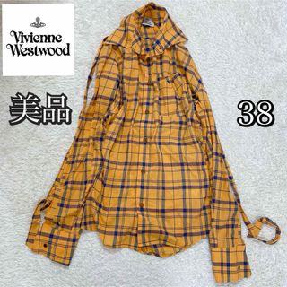 ヴィヴィアンウエストウッド(Vivienne Westwood)の【極美品】ヴィヴィアンウエストウッド　変形シャツ ブラウス　チェック柄　アシメ(シャツ/ブラウス(長袖/七分))