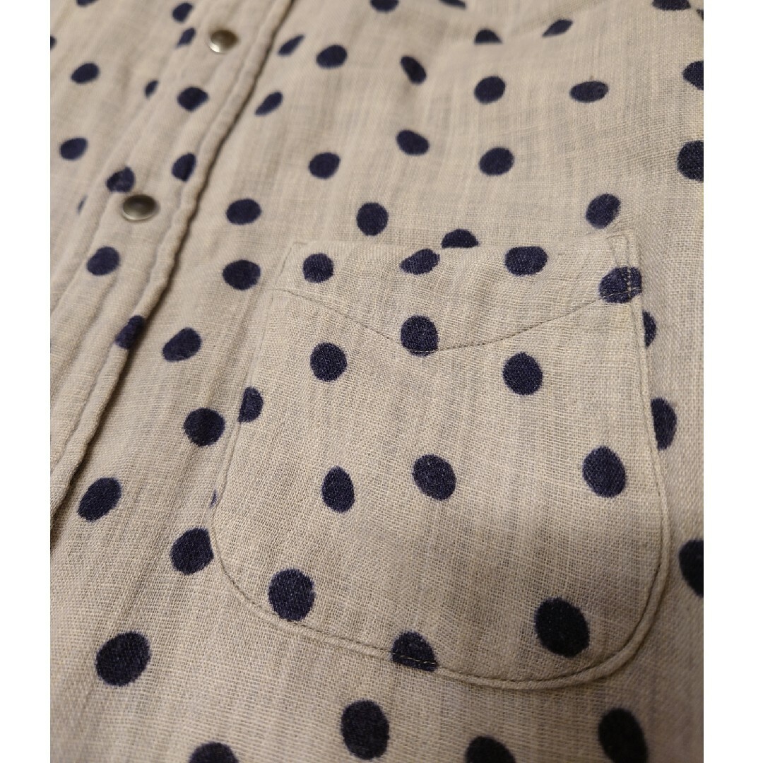 45R(フォーティファイブアール)のUmii908インディゴ二重織りガーゼドットシャツ メンズのトップス(シャツ)の商品写真