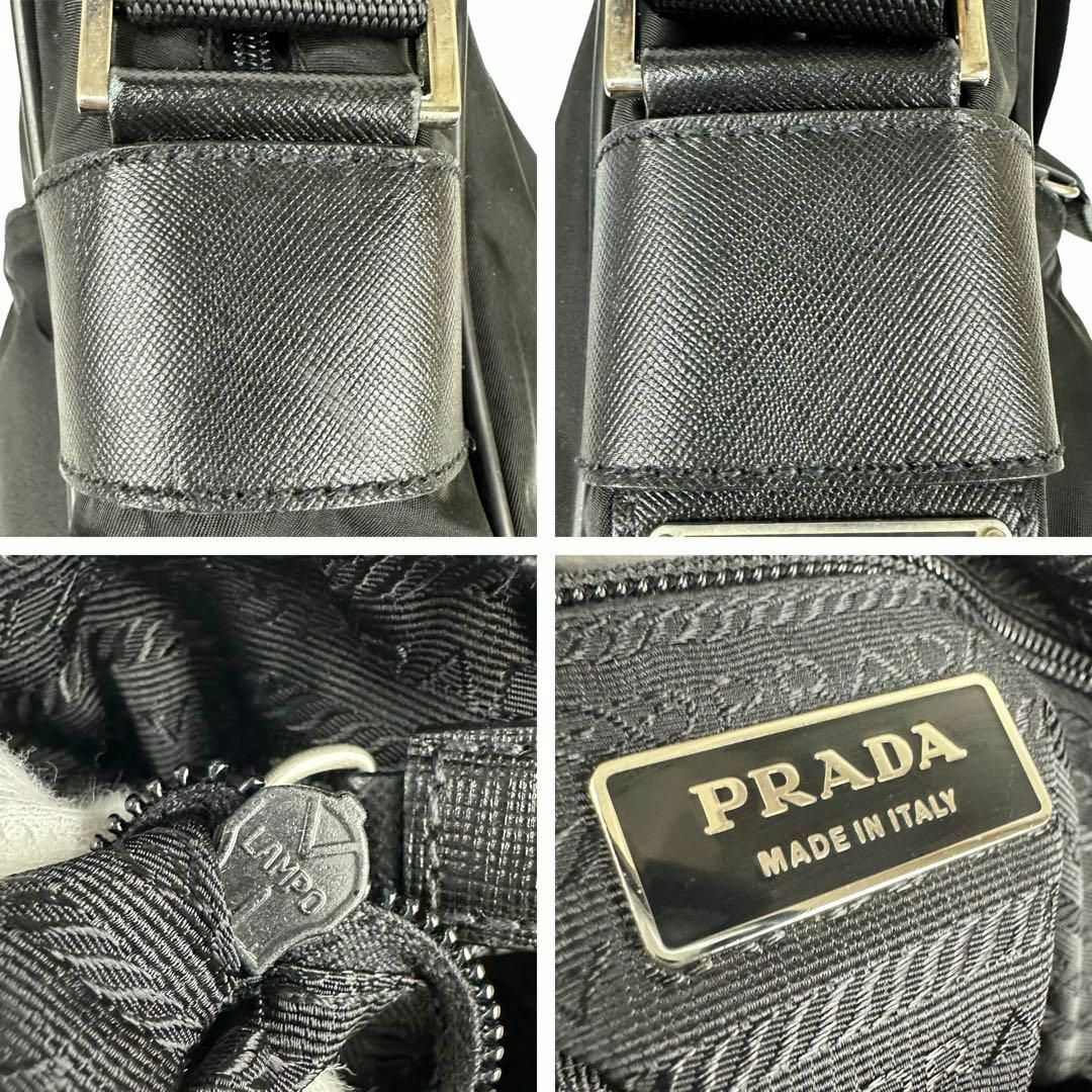 PRADA(プラダ)の【極美品】プラダ ショルダーバッグ 三角プレート ネロ テスートナイロン ポゴナ メンズのバッグ(ショルダーバッグ)の商品写真