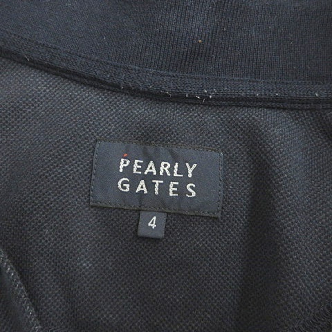 PEARLY GATES(パーリーゲイツ)のパーリーゲイツ ポロシャツ ゴルフ 半袖 総柄 紺 白 ネイビー ホワイト 4 スポーツ/アウトドアのゴルフ(ウエア)の商品写真