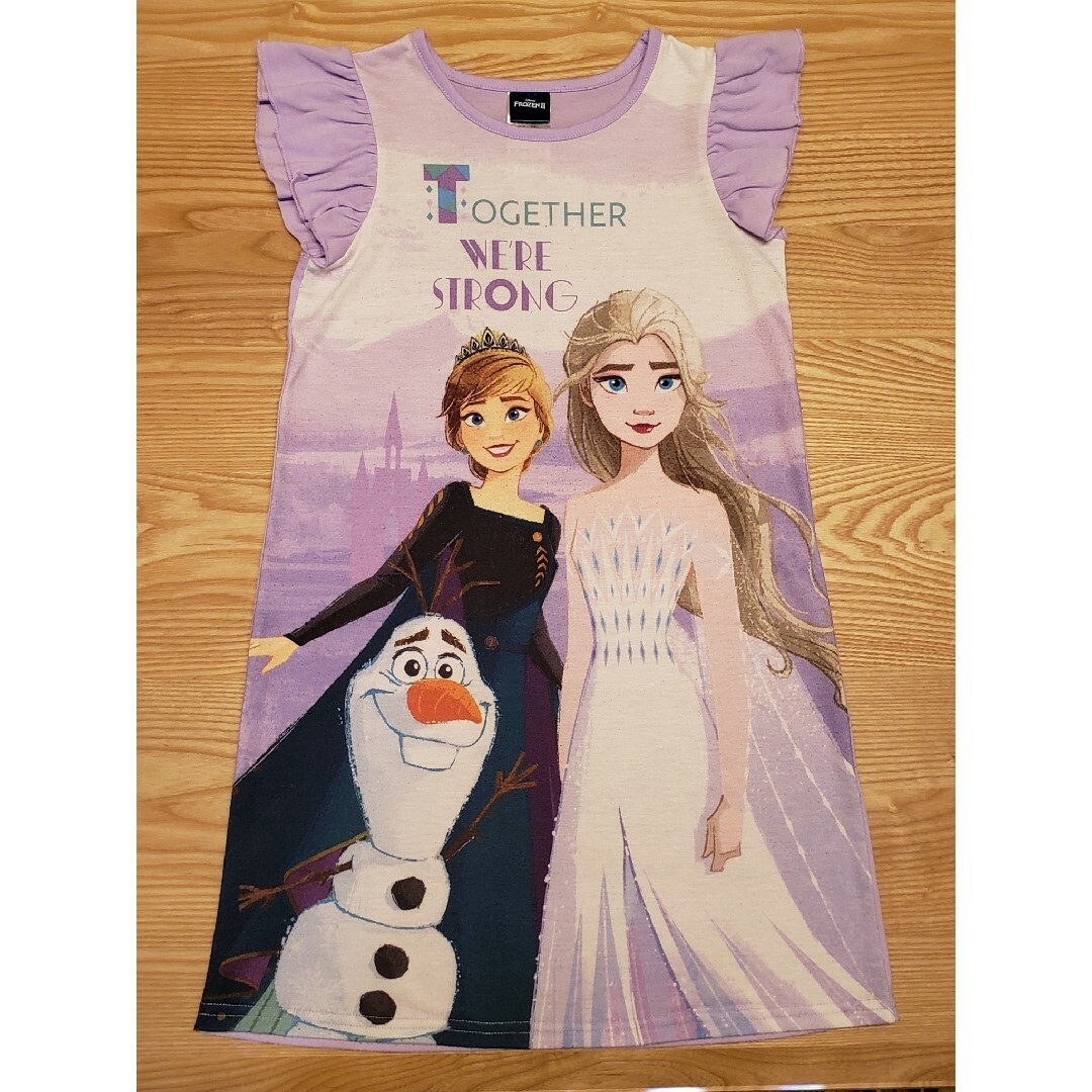 Disney(ディズニー)のアナと雪の女王２ カットソーワンピース キッズ/ベビー/マタニティのキッズ服女の子用(90cm~)(ワンピース)の商品写真