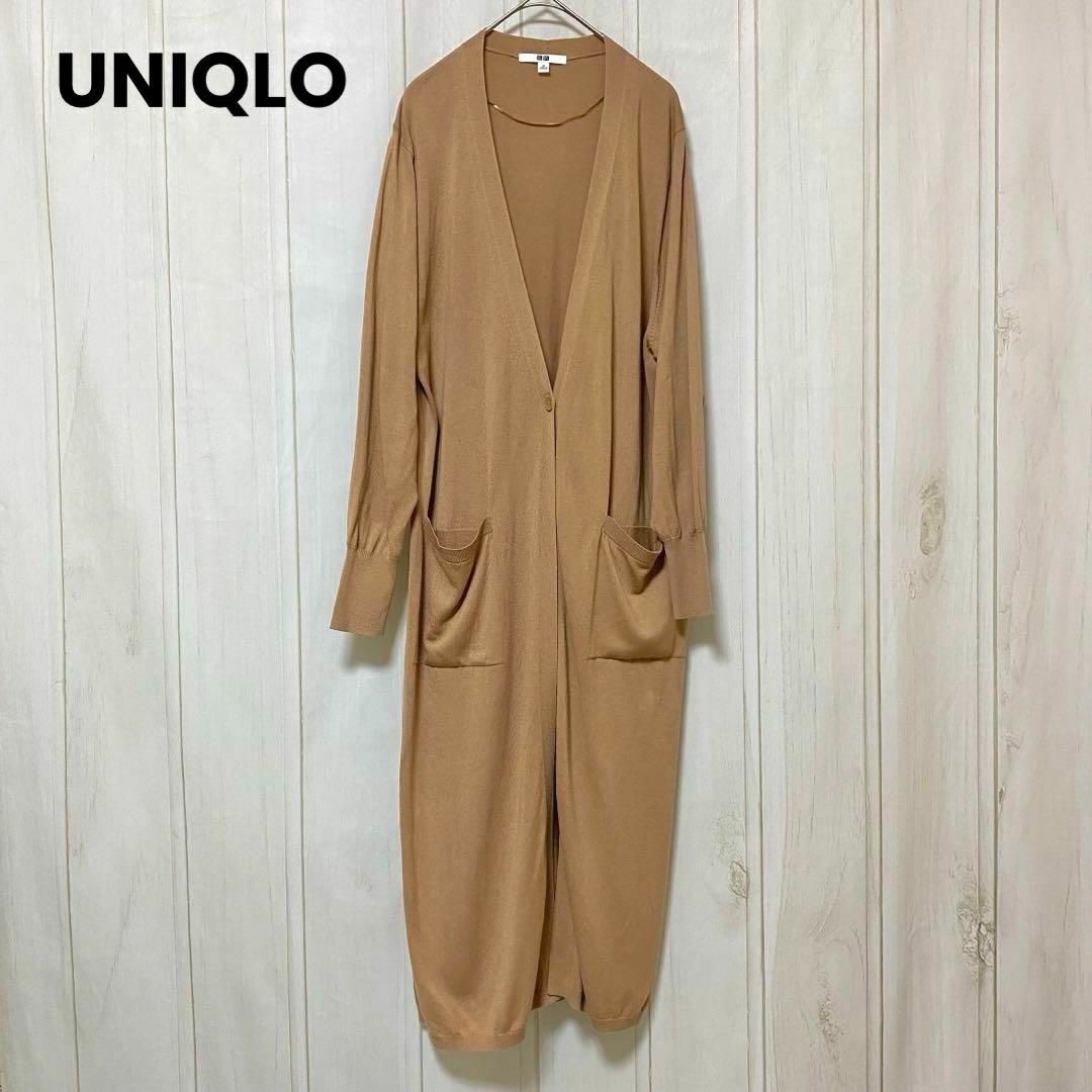 UNIQLO(ユニクロ)のst699 ユニクロ/UNIQLO/スリットロングカーディガン/薄手長袖/羽織り レディースのトップス(カーディガン)の商品写真