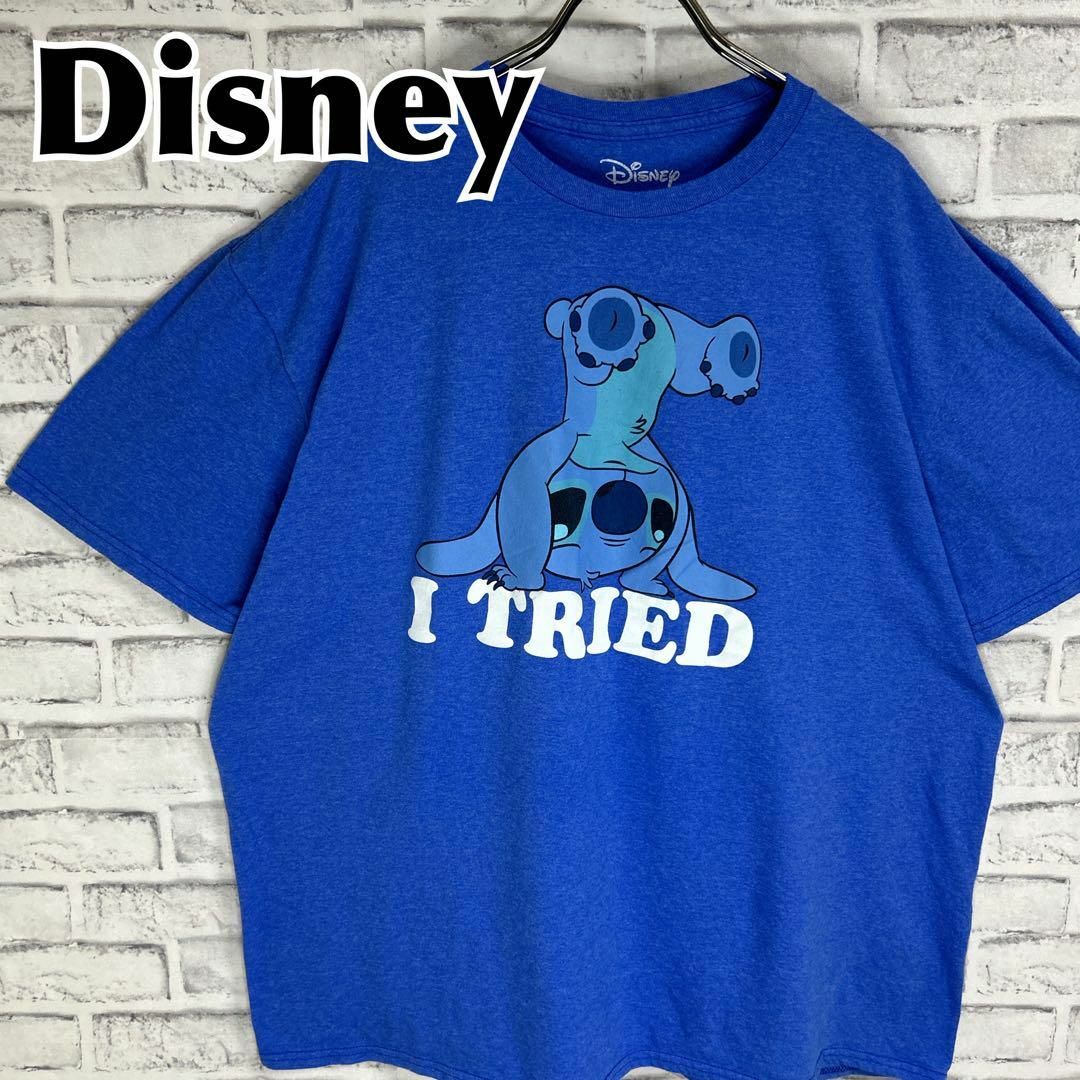 Disney(ディズニー)のDisney ディズニー スティッチ 逆立ち キャラ Tシャツ 半袖 輸入品 メンズのトップス(Tシャツ/カットソー(半袖/袖なし))の商品写真