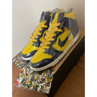 ナイキ(NIKE)のNIKE ナイキ DUNK HIGH 99年製  ダンク ハイ　ミシガン　紺黄 (スニーカー)