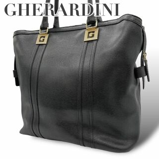ゲラルディーニ(GHERARDINI)の良品　ゲラルディーニ　E3 レザー　トートバッグ　ビジネスバッグ　ブラック(ビジネスバッグ)