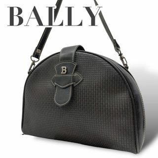 バリー(Bally)のBALLY バリー　s59 モノグラム　ショルダーバッグ　半月型　斜め掛け　黒(ショルダーバッグ)