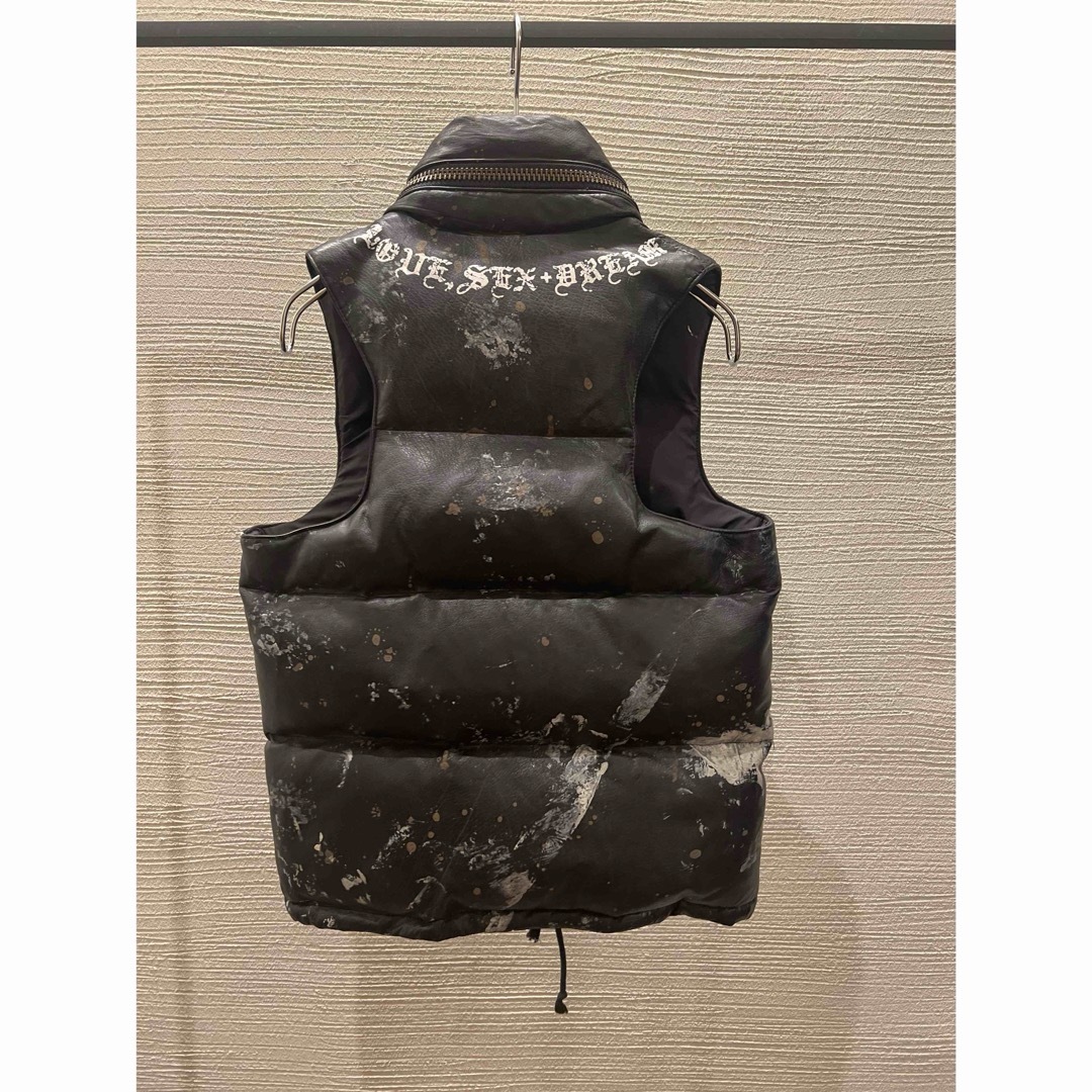 LGB(ルグランブルー)の00s archive L.G.B. leather down vest y2k レディースのトップス(ベスト/ジレ)の商品写真