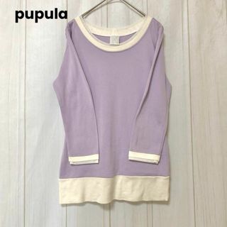 ププラ(PUPULA)のst711 ププラ/pupula/トップス/カットソー/バイカラー/7分袖(カットソー(長袖/七分))