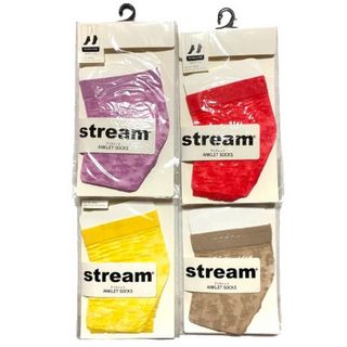 Stream レディース くるぶし丈ソックス  23cm～25cm【4色セット】(ソックス)