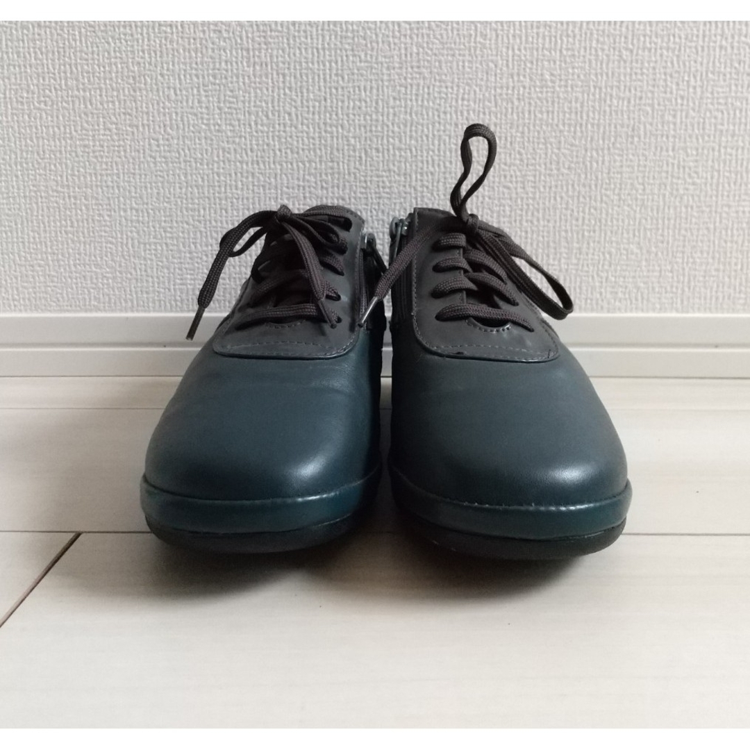 （774）グリーン シューズ（23.5cm） レディースの靴/シューズ(その他)の商品写真