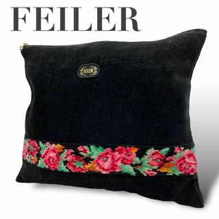 フェイラー(FEILER)の美品　FEILER フェイラー　s59 毛糸　フラワー　花柄　クラッチバッグ(ショルダーバッグ)