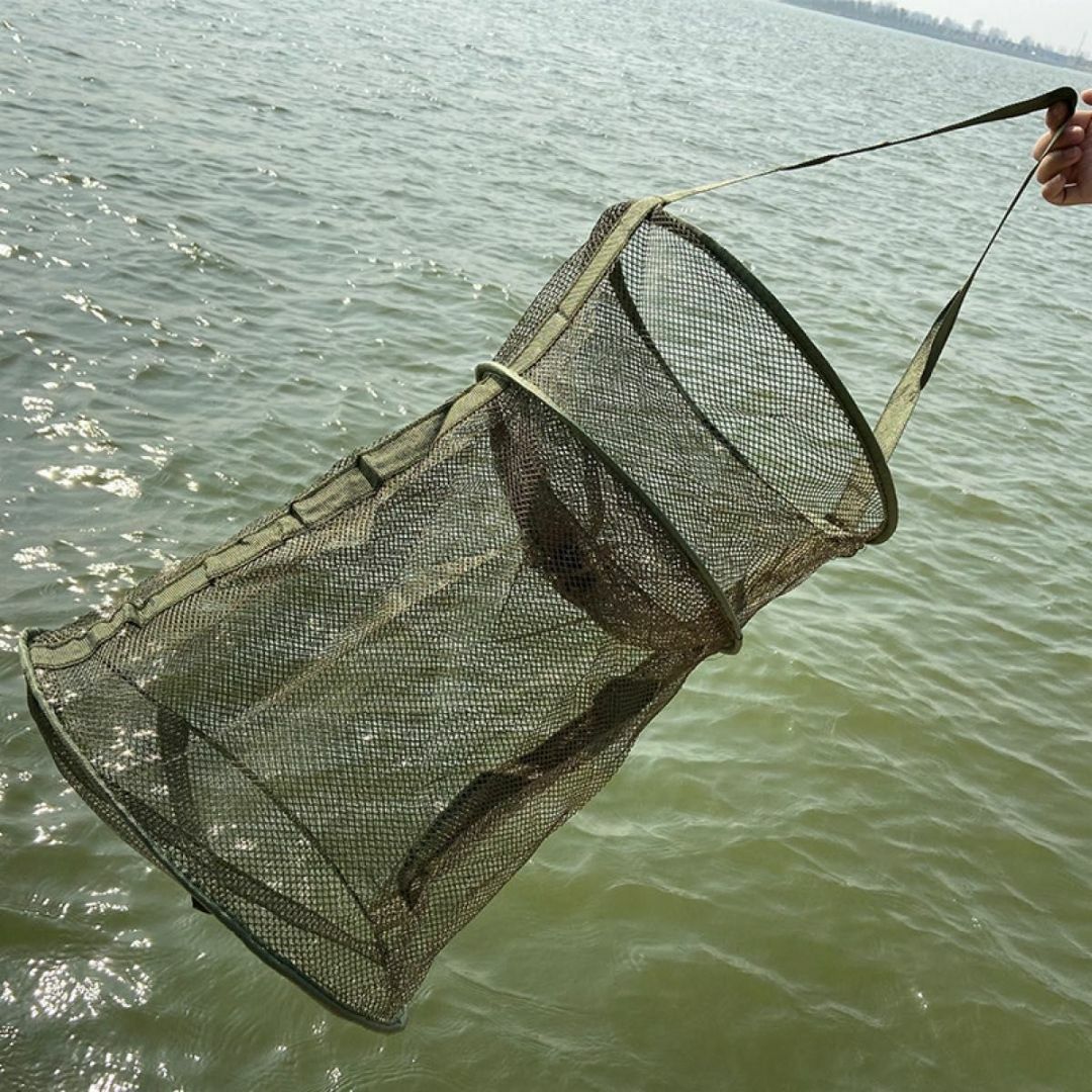活かしスカリ　折り畳み　軽量　釣り　網　イケス　ビク　ネット　漁 スポーツ/アウトドアのフィッシング(その他)の商品写真
